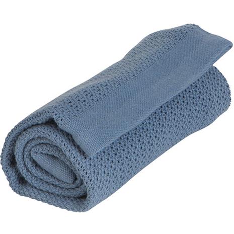Vinter & Bloom Soft Grid Torkkupeitto, Denim Blue – kuva 7/7