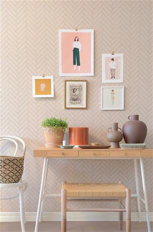 HERRINGBONE SANDY BEIGE - 144-01 Tapetti