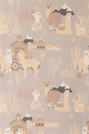 LAMA VILLAGE SOFT GREY - 143-01 Tapetti