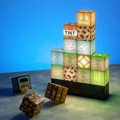 Minecraft Block Building, koottava usb-pöytävalaisin