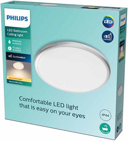 Kylpyhuonevalaisin Philips Spray Hopea – kuva 6/6