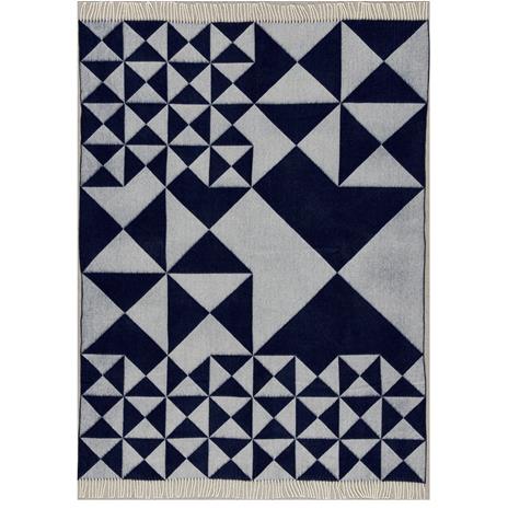 Verpan Mirror Plaid Wool 130x190 cm, Blue