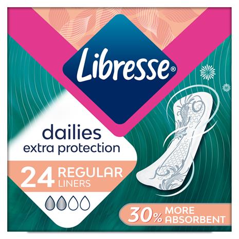 Libresse Regular Extra Protection 24 kpl pikkuhousunsuoja – kuva 1/3