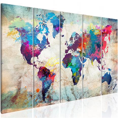 Artgeist World Map: Cracked Wall taulusetti