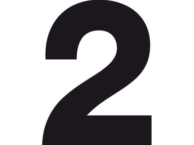 Pisla 8cm musta numerotarra