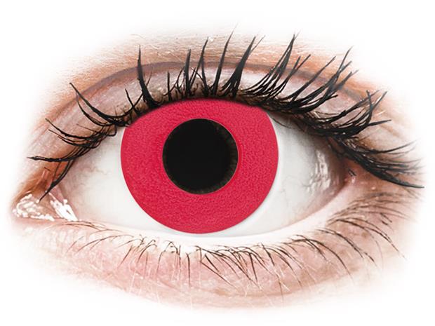 Gelflex CRAZY LENS - Solid Red - piilolinssit tehoilla (2 kpl)