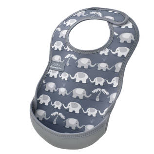 Bibetta Elephants harmaa ruokalappu