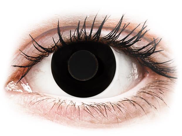 Gelflex CRAZY LENS - Black Out - piilolinssit tehoilla (2 kpl) – kuva 3/4