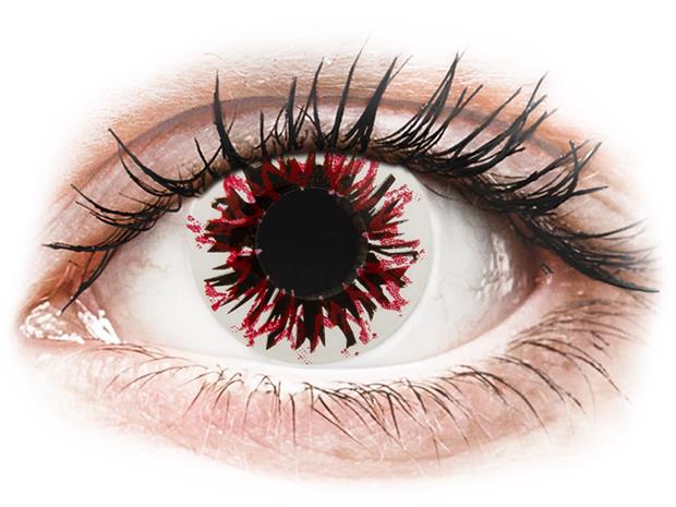 Gelflex CRAZY LENS - Harlequin Black - piilolinssit tehoilla (2 kpl)