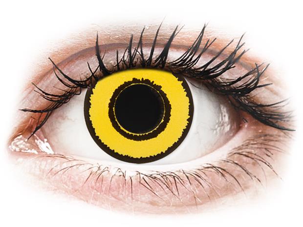 Gelflex CRAZY LENS - Yellow Twilight - piilolinssit tehoilla (2 kpl) – kuva 3/4