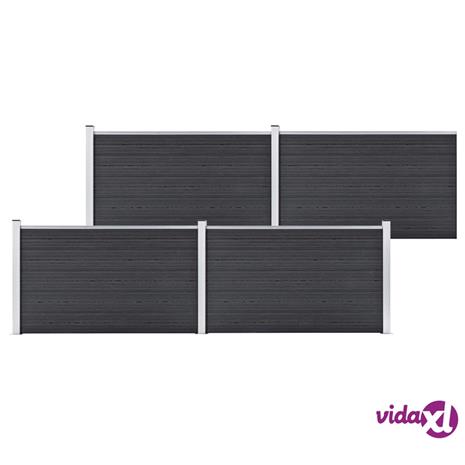 vidaXL Puutarha-aita WPC 699x106 cm harmaa