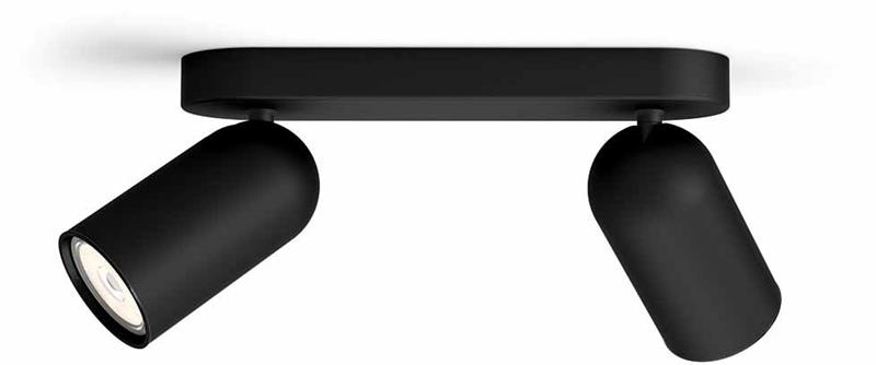 Philips PONGEE bar/tube black 2xNW