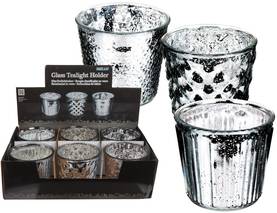Kynttiläkippo Silver Glass