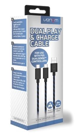 Venom Twin Play & Charge Cable, PS5 -lataustarvike