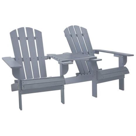 vidaXL Adirondack-puutarhatuoli täysi kuusi harmaa