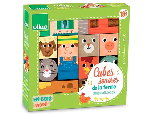 Vilac - Musical Blocks - Farm Animals