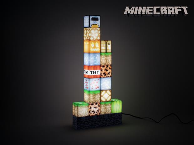 Minecraft Block Building, koottava usb-pöytävalaisin