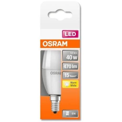 OSRAM OSRAM Classic B -LED-lamppu E14 5,5W 2Â 700Â K matta