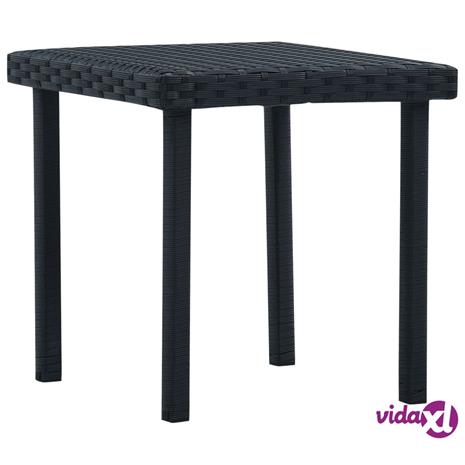 vidaXL Puutarhapöytä musta 40x40x40 cm polyrottinki