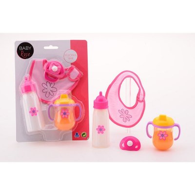 Baby bottle with bib and pacifier, 2-pack