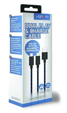 Venom Twin Play & Charge Cable, PS5 -lataustarvike