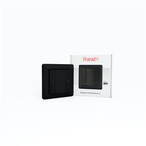 Heatit Z-Push Button 2 Black (4512680), katkaisin – kuva 1/8