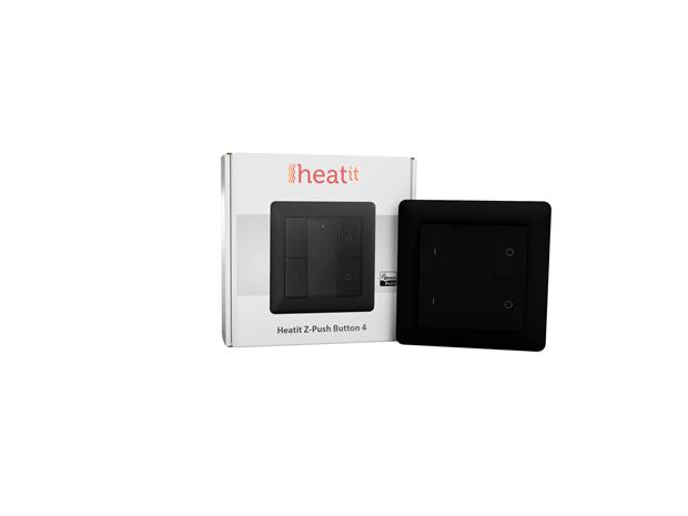 Heatit Z-Push Button 4 Black (4512683), katkaisin