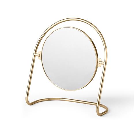 Nimbus Mirror Table Polished Brass - Menu