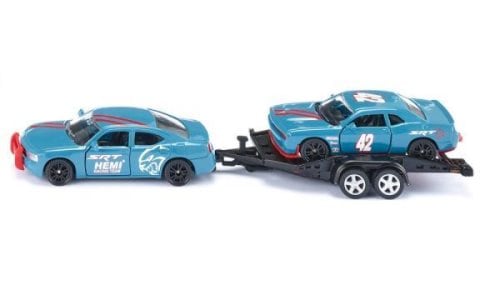 Siku Dodge + Peräkärry + Ralliauto 1:55