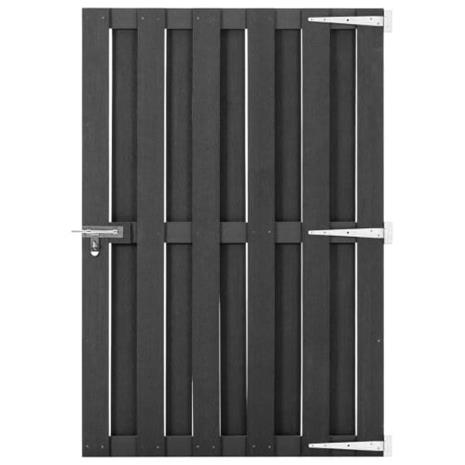 vidaXL Puutarhaportti WPC 100x150 cm harmaa – kuva 1/8