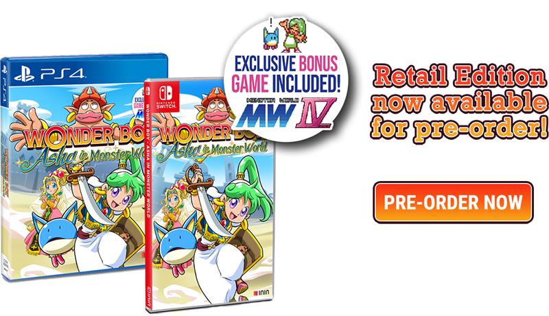 Wonder Boy - Asha in Monster World, Nintendo Switch -peli