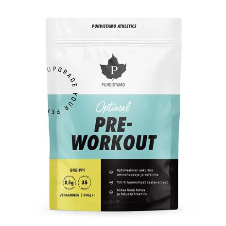 Puhdistamo Optimal Pre-Workout, aminohappojauhe 350 g