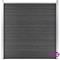 vidaXL Aitapaneeli WPC 180x186 cm musta – kuva 1