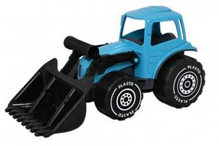 Plasto, Tractor with Front Loader, Turquoise