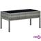 vidaXL Puutarhapöytä harmaa 75x40x37 cm polyrottinki – kuva 1