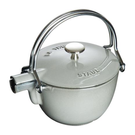 Staub Pyöreä Teekannu Valurautaa 1,15 L, Harmaa