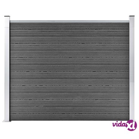 vidaXL Aitapaneeli WPC 180x146 cm musta