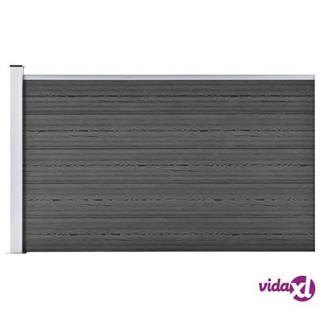 vidaXL Aitapaneeli WPC 175x105 cm musta