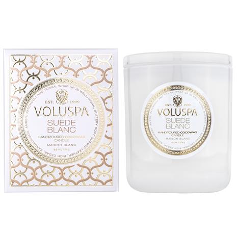Voluspa Suede Blanc Classic Boxed Candle 60h