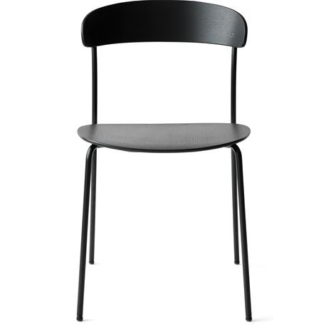 New Works Missing Chair Without Armrest, Black Oak