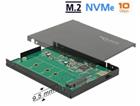 DeLock (N.2 NVMe PCIe SSD > USB 3.1 Gen 2 USB Type-C) 42609, ulkoinen sovitin/kovalevykotelo