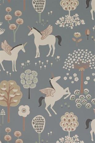 TRUE UNICORNS EVENING BLUE - 116-05" "Tapetti