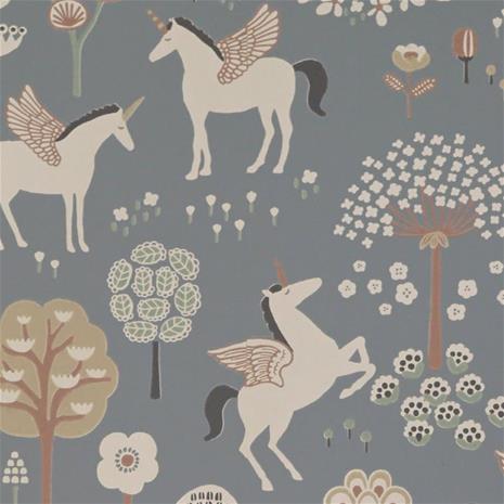 TRUE UNICORNS EVENING BLUE - 116-05" "Tapetti