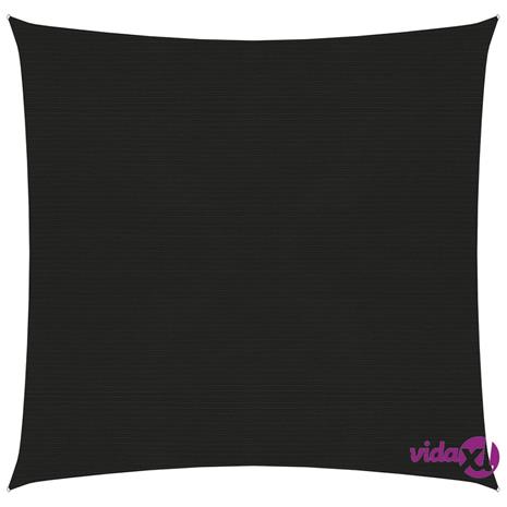 vidaXL Aurinkopurje 160 g/mÂ² musta 7x7 m HDPE