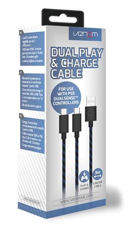 Venom Twin Play & Charge Cable, PS5 -lataustarvike
