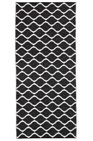 Horredsmattan Wave muovimatto musta 70 x 250cm