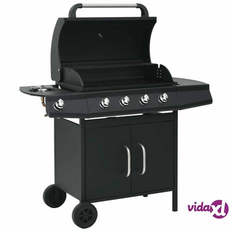 vidaXL Kaasugrilli 4+1 keittotasoa musta – kuva 1/8