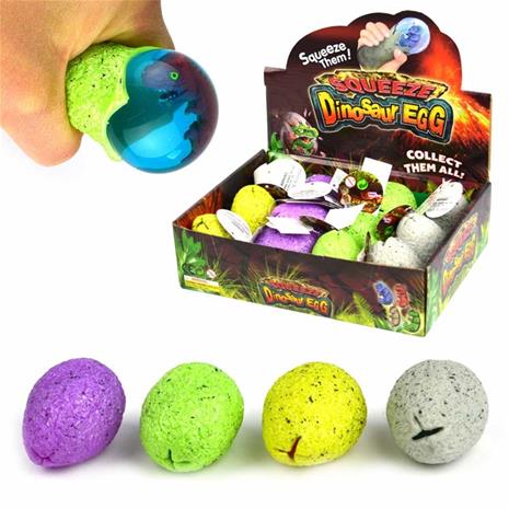 Dinosaurieägg Klämboll Gul