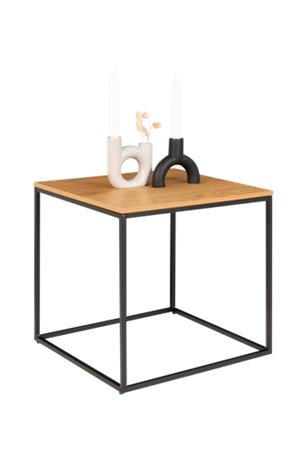 Side table Vita. Oak top with black frame