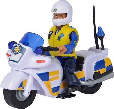 SAM THE FIREMAN -moottoripoliisi + 1 kuva - SMOBY